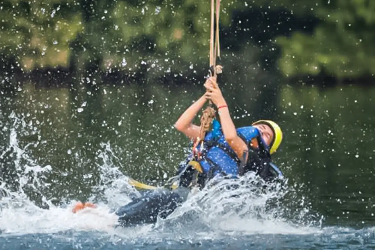 Zipline adventure above the Kali River